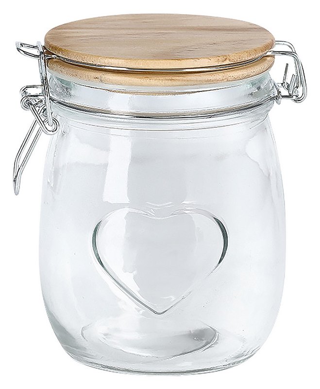 ZELLER Vorratsglas Heart 750 ml 