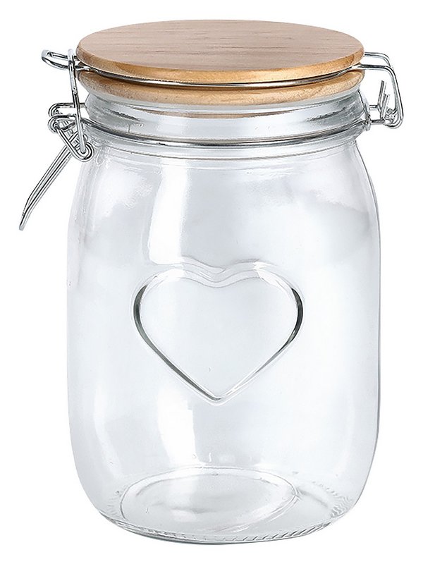 ZELLER Vorratsglas Heart 1000 ml 