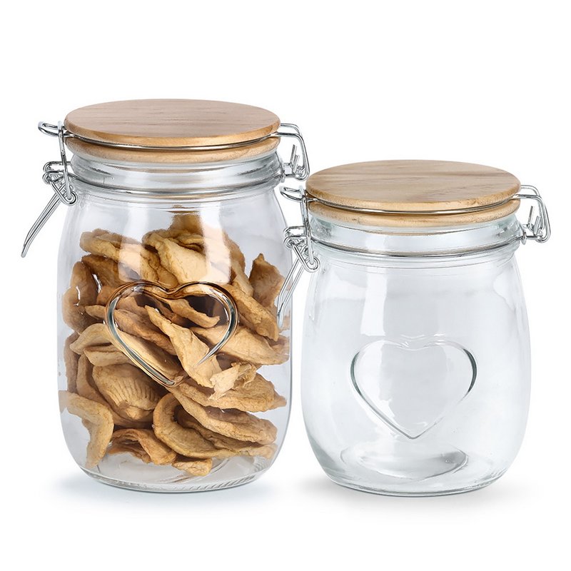 ZELLER Vorratsglas Heart 1000 ml 