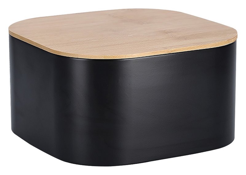 ZELLER Brotkasten schwarz Bamboo 