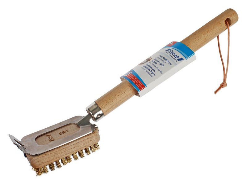 EBNAT Grillbürste mit Kratzer Klicksystem 33 cm 