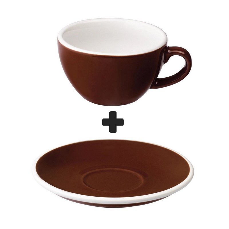 Loveramics Egg Kaffeetasse mit Unterteller 200ml braun 